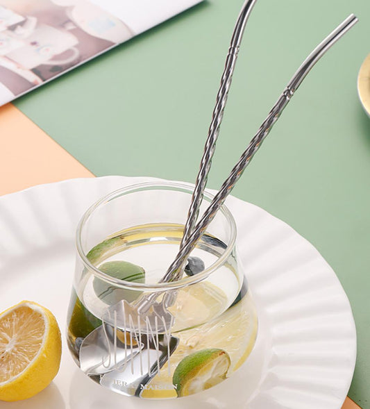 Reusable Spoon Straw 3pcs Set