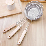 Stainless Steel Strainer With Wooden Handle (3pcs)
