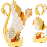 6Pcs Swan Desert Spoon Set