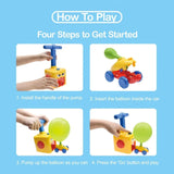 Balloon launcher car toy set