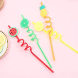 4 Pcs Spiral Drinking Straws