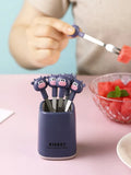 6 in 1 Cartoon Style Stainless Steel Fruit Fork