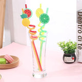 4 Pcs Spiral Drinking Straws