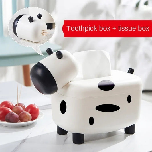 New Creative Desktop Tissue Box With Toothpick Holder