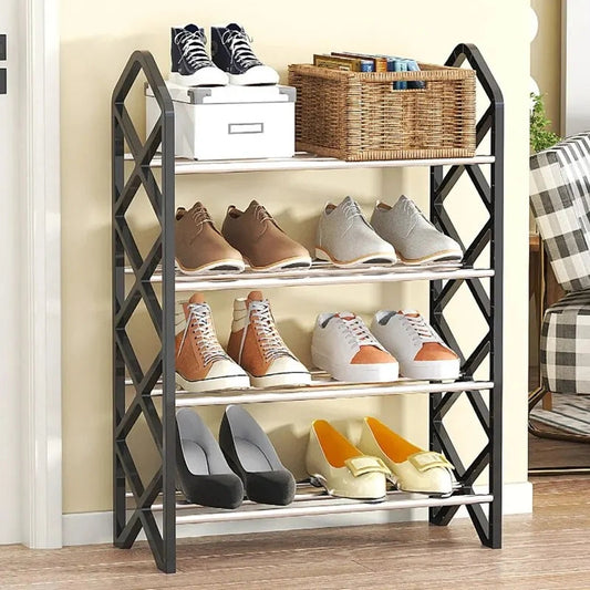 4 layer Diamond Cut Shoe rack