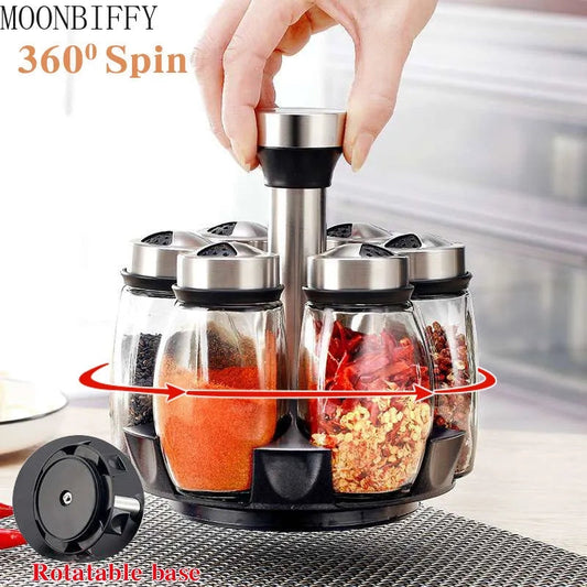 360 Rotating Spice Jar Set