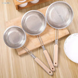 Stainless Steel Strainer With Wooden Handle (3pcs)