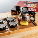 Heat Resistant Glass Teapot With Cups