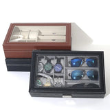 Pu Leather Watch And Sunglasses Organizer