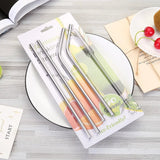 Stainless Steel Straw 4 Pcs Set