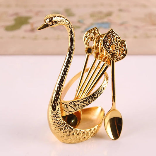 Stainless Steel Creative Spoon Set With Stand