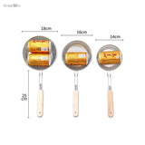 Stainless Steel Strainer With Wooden Handle (3pcs)