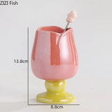 Creative Tulip Shape Ceramic Cup