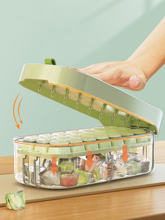 Press Ice Mold With Lid And Spoon