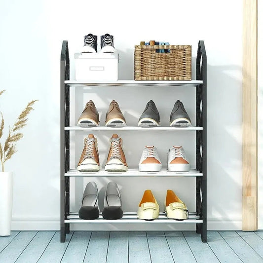 4 layer Diamond Cut Shoe rack