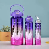 Three Pcs Metallic Colour Water Bottle