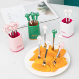 6 in 1 Cartoon Style Stainless Steel Fruit Fork