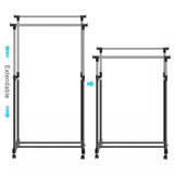 Double-Pole Clothes Rack