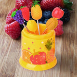 6 Pcs Fruit Pattern Fruit Fork