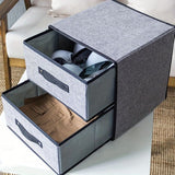 2 Drawer Fabric Storage Box
