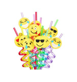 4 Pcs Reusable Smiley Straw