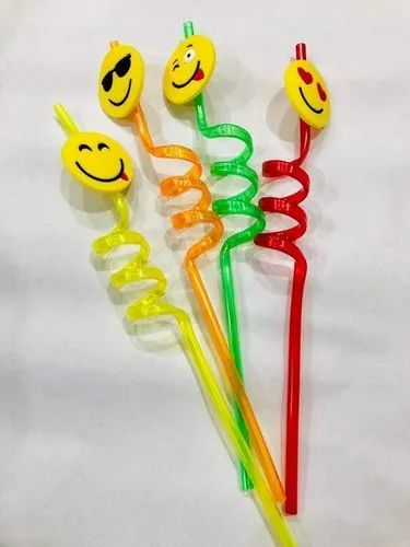 4 Pcs Reusable Smiley Straw