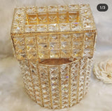 Nordic Crystal Tissue Box With Dustbin