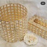Nordic Crystal Tissue Box With Dustbin
