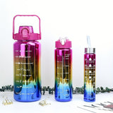 Three Pcs Metallic Colour Water Bottle