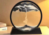 3D Falling Sand Art In Round Glass Frame