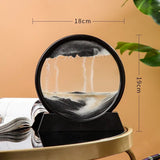 3D Falling Sand Art In Round Glass Frame