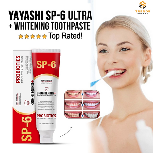 Yayashi SP6 Whitening Toothpaste 120g– Removes Stains from Coffee, Tea & Smoking