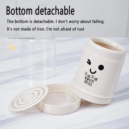 Smiley Cutlery Holder With Lid