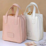 PU Faux Leather Cosmetic Bag With Zipper