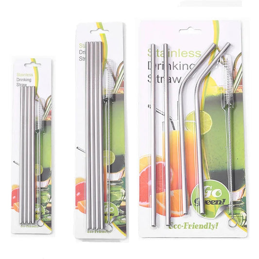 Stainless Steel Straw 4 Pcs Set