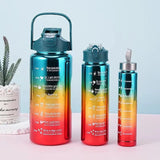 Three Pcs Metallic Colour Water Bottle