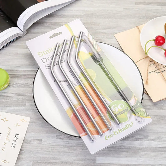 Stainless Steel Straw 4 Pcs Set