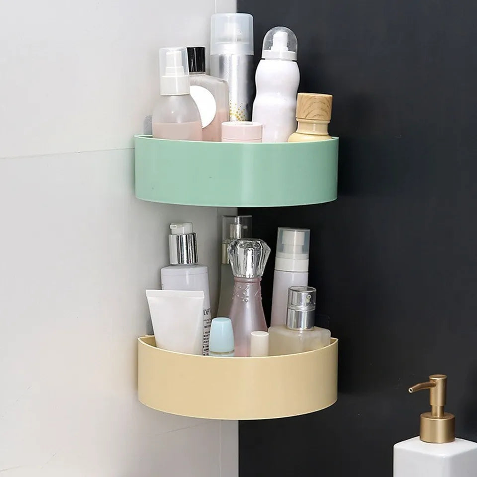 Wall mounted corner shelf