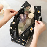 Daisy Mesh Makeup Bag (Pair Set)