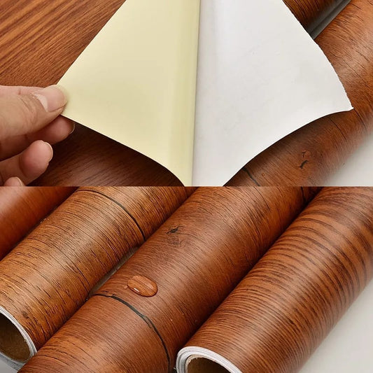 Self adhesive wooden sheets