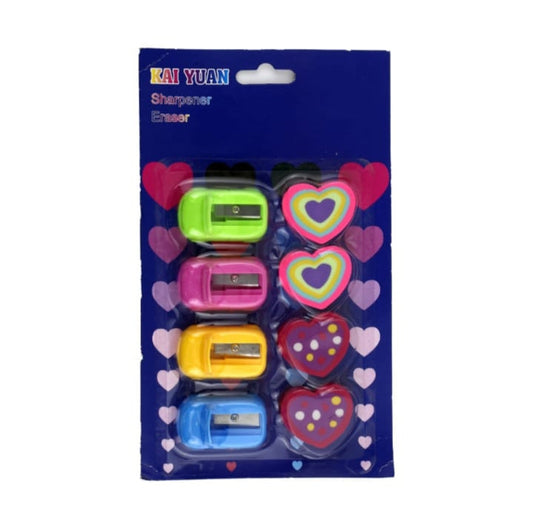 Fancy Eraser Plus Sharpener Set