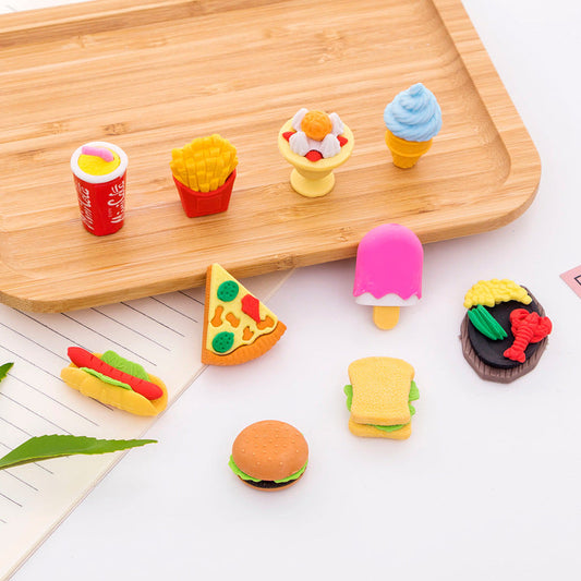 Fancy Fast Food Erasers