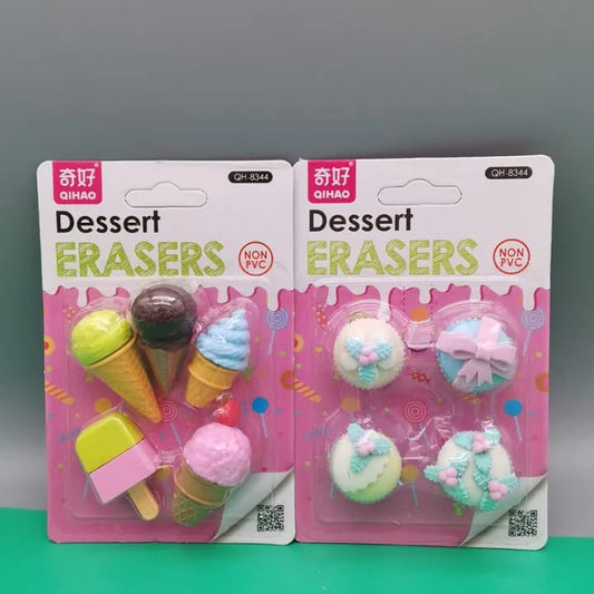 New Fancy Ice Cream Erasers Set