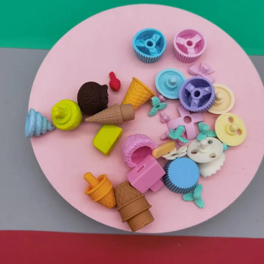 New Fancy Ice Cream Erasers Set