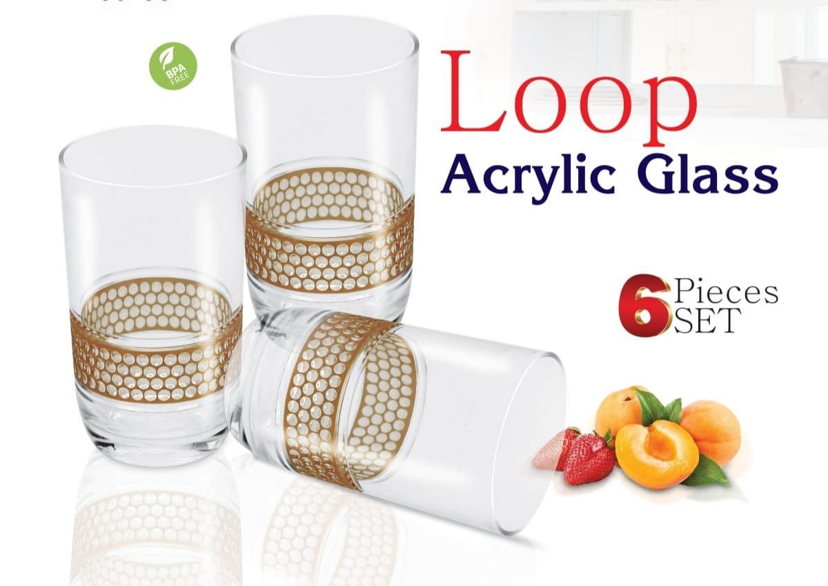 Acrylic Loop Style Glass Set – Trends Square