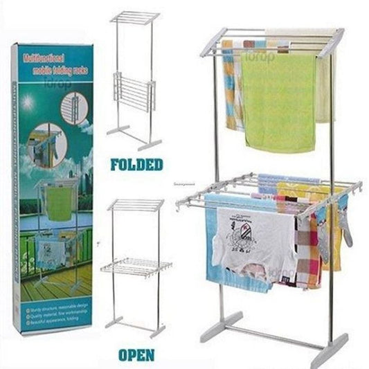 Floor Standing 2 Layer Cloth Drying Rack